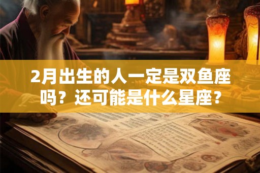 2月出生的人一定是双鱼座吗？还可能是什么星座？