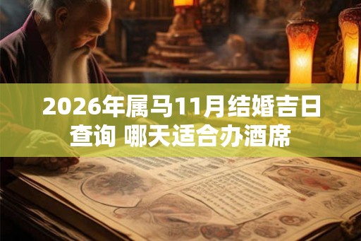2026年属马11月结婚吉日查询 哪天适合办酒席