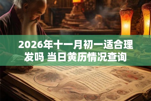 2026年十一月初一适合理发吗 当日黄历情况查询