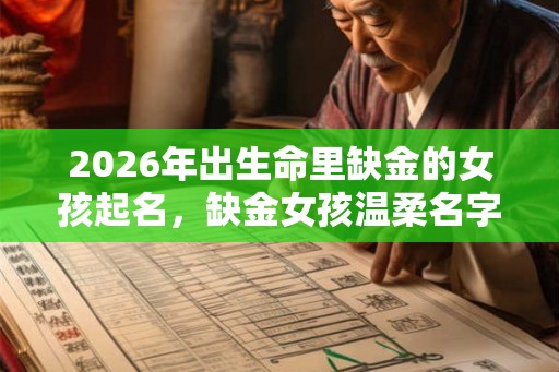 2026年出生命里缺金的女孩起名，缺金女孩温柔名字精选