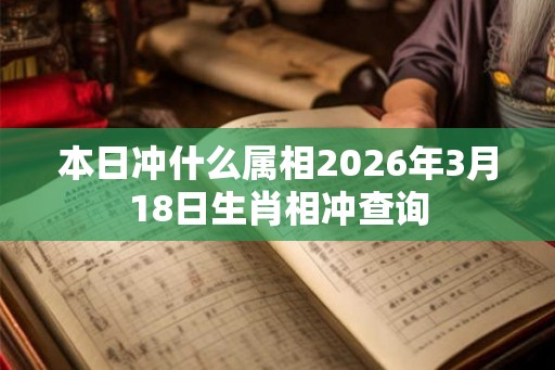 本日冲什么属相2026年3月18日生肖相冲查询
