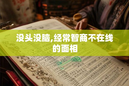 没头没脑,经常智商不在线的面相