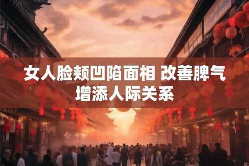 女人脸颊凹陷面相 改善脾气增添人际关系