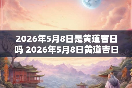 2026年5月8日是黄道吉日吗 2026年5月8日黄道吉日