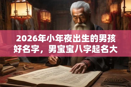 2026年小年夜出生的男孩好名字，男宝宝八字起名大全