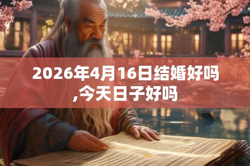 2026年4月16日结婚好吗,今天日子好吗