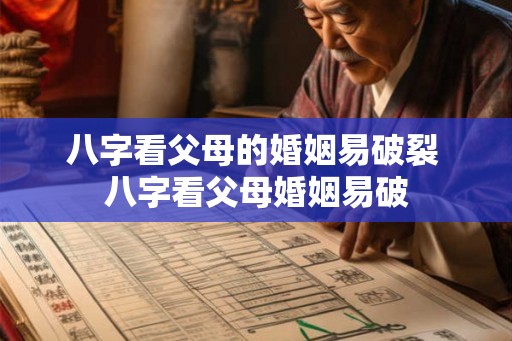 八字看父母的婚姻易破裂 八字看父母婚姻易破