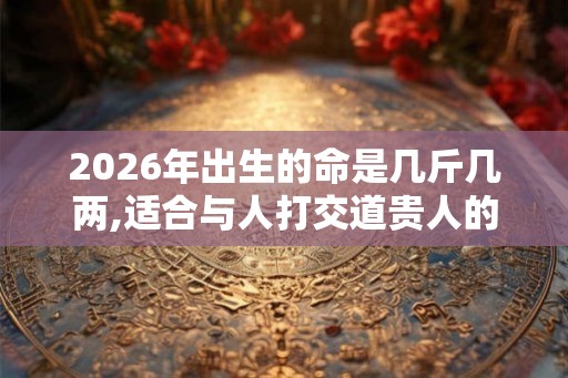 2026年出生的命是几斤几两,适合与人打交道贵人的帮助多