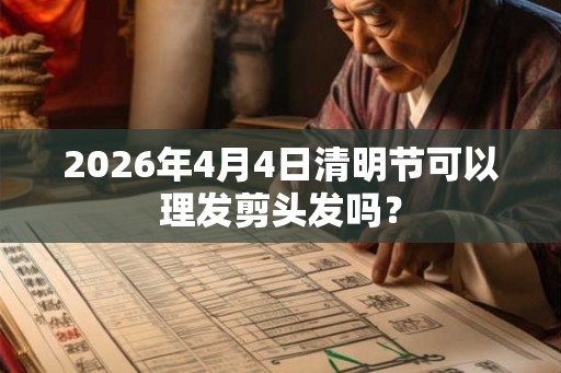 2026年4月4日清明节可以理发剪头发吗？