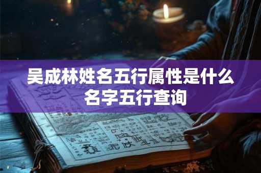 吴成林姓名五行属性是什么  名字五行查询