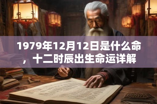 1979年12月12日是什么命，十二时辰出生命运详解