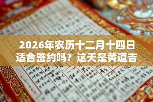 2026年农历十二月十四日适合签约吗？这天是黄道吉日吗？
