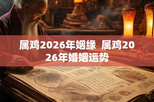 属鸡2026年姻缘  属鸡2026年婚姻运势