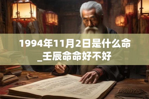 1994年11月2日是什么命_壬辰命命好不好