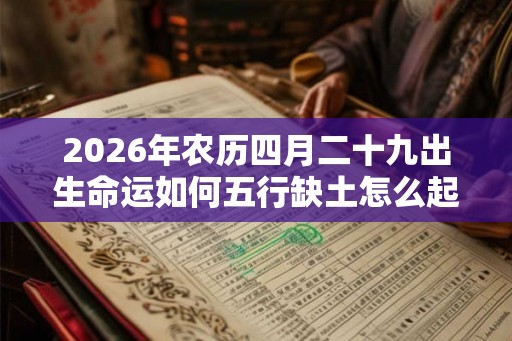 2026年农历四月二十九出生命运如何五行缺土怎么起名？