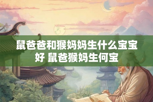 鼠爸爸和猴妈妈生什么宝宝好 鼠爸猴妈生何宝