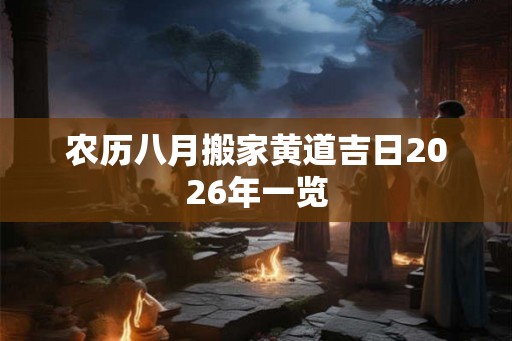 农历八月搬家黄道吉日2026年一览