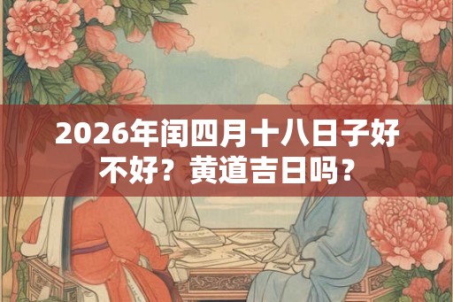 2026年闰四月十八日子好不好？黄道吉日吗？
