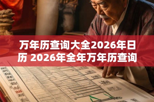 万年历查询大全2026年日历 2026年全年万年历查询