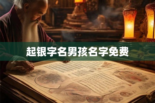起银字名男孩名字免费 起银字名男孩名字免费