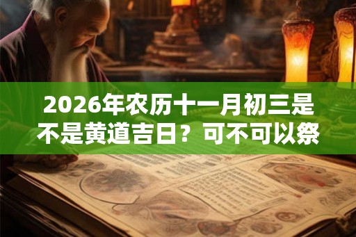 2026年农历十一月初三是不是黄道吉日?可不可以祭祖? 2026年农历十一月初三是不是黄道吉日?可不可以祭祖?