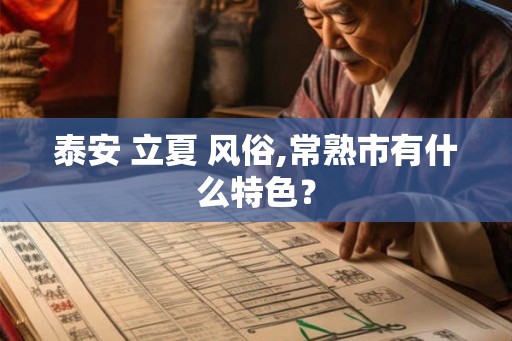 泰安 立夏 风俗,常熟市有什么特色? 泰安 立夏 风俗,常熟市有什么特色?