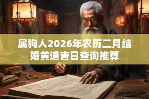 属狗人2026年农历二月结婚黄道吉日查询推算