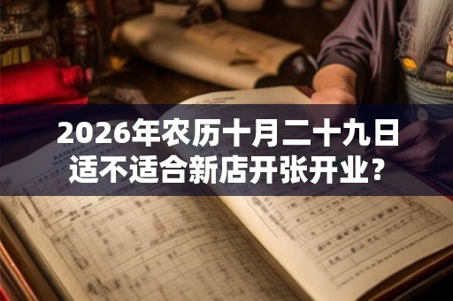 2026年农历十月二十九日适不适合新店开张开业？