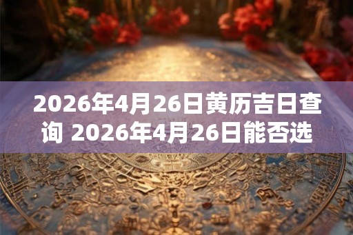 2026年4月26日黄历吉日查询 2026年4月26日能否选个黄历吉日