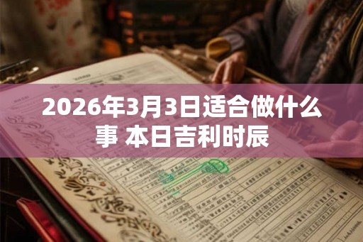 2026年3月3日适合做什么事 本日吉利时辰
