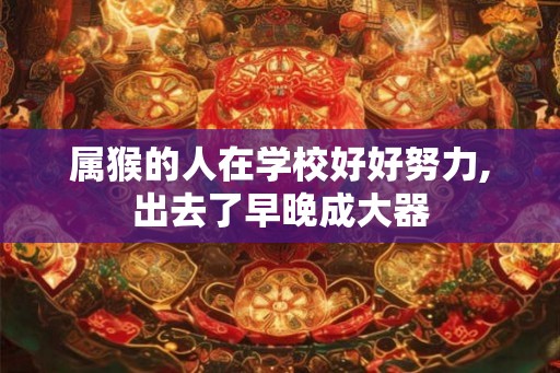 属猴的人在学校好好努力,出去了早晚成大器 属猴的人在学校好好努力,出去了早晚成大器
