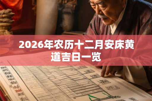 2026年农历十二月安床黄道吉日一览