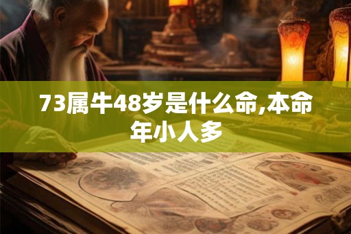 73属牛48岁是什么命,本命年小人多