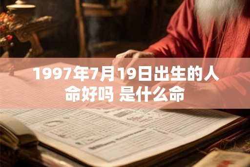 1997年7月19日出生的人命好吗 是什么命
