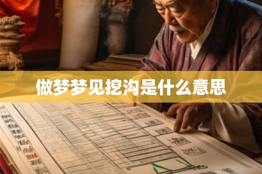 做梦梦见挖沟是什么意思