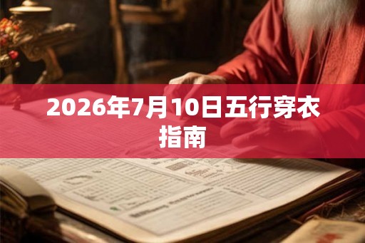 2026年7月10日五行穿衣指南