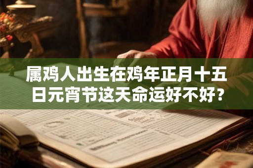 属鸡人出生在鸡年正月十五日元宵节这天命运好不好？