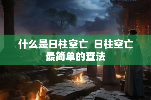 什么是日柱空亡  日柱空亡最简单的查法