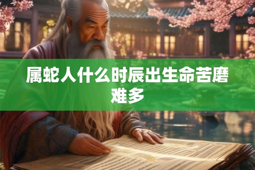 属蛇人什么时辰出生命苦磨难多
