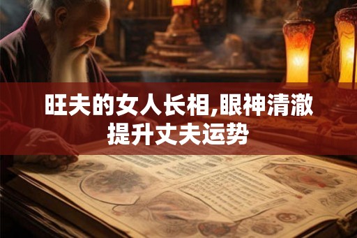 旺夫的女人长相,眼神清澈提升丈夫运势