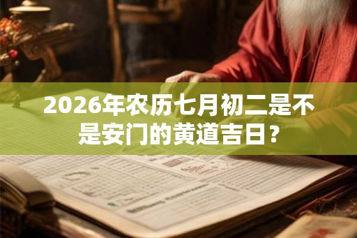2026年农历七月初二是不是安门的黄道吉日？