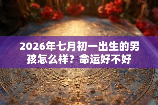 2026年七月初一出生的男孩怎么样？命运好不好
