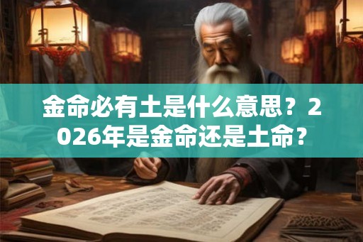 金命必有土是什么意思？2026年是金命还是土命？