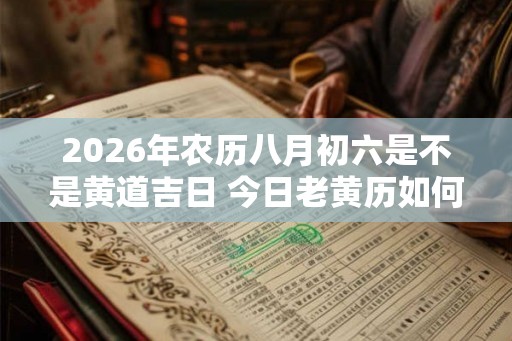 2026年农历八月初六是不是黄道吉日 今日老黄历如何
