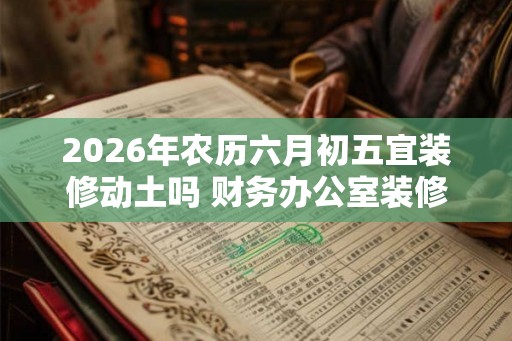 2026年农历六月初五宜装修动土吗 财务办公室装修忌讳