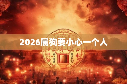 2026属狗要小心一个人