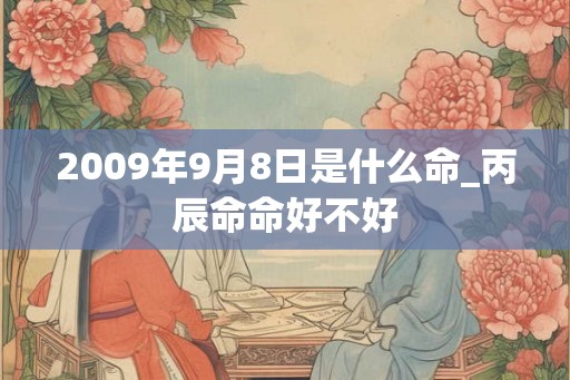 2009年9月8日是什么命_丙辰命命好不好