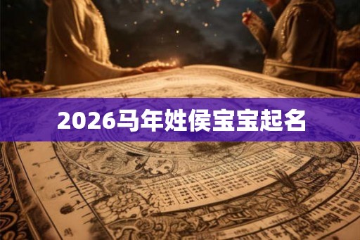2026马年姓侯宝宝起名 2026马年姓侯宝宝起名