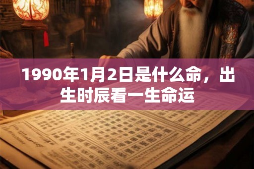 1990年1月2日是什么命，出生时辰看一生命运