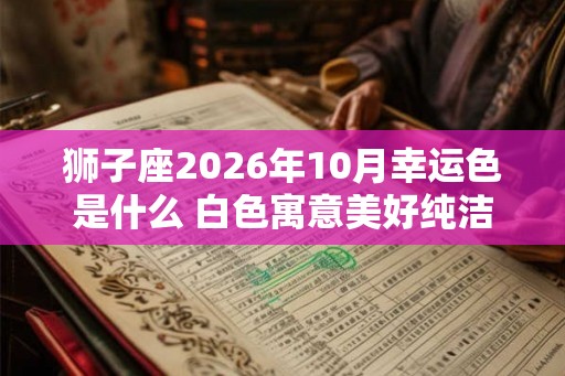 狮子座2026年10月幸运色是什么 白色寓意美好纯洁